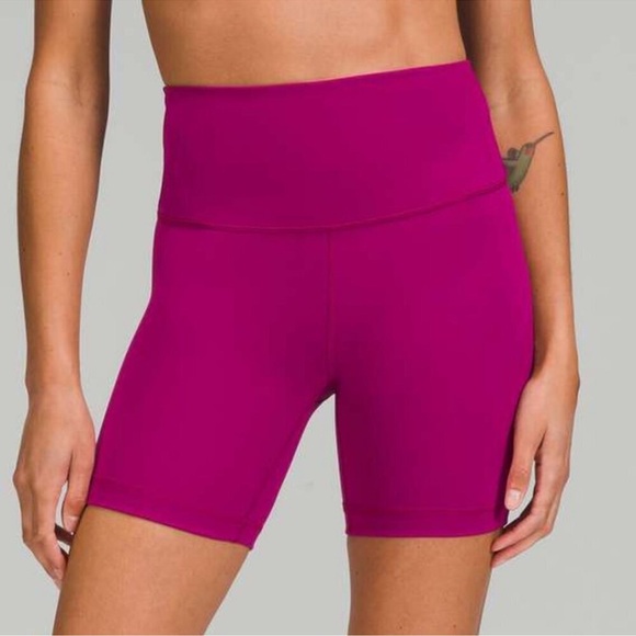 Lululemon Athletica Fuchsia Bike Shorts Wunder Under Train - Picture 1 of 2